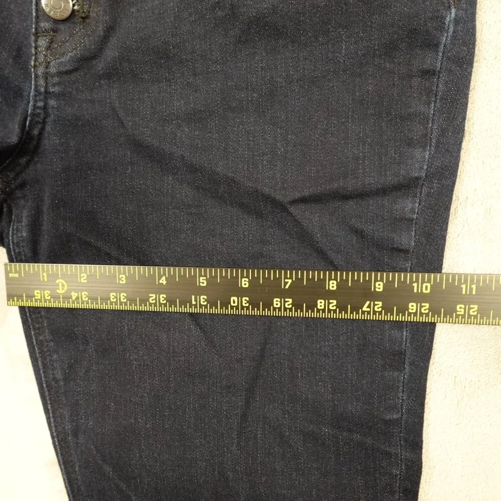 J. Crew jeans high rise‎ crop flare women's 31 dark indigo blue button fly